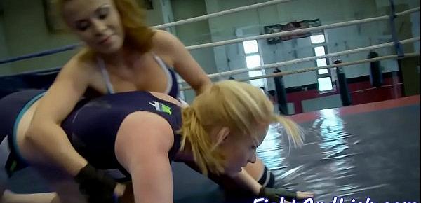  Glamour babes wrestling and assfingering